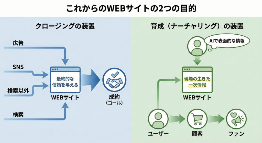 WEBサイトの2つの目的